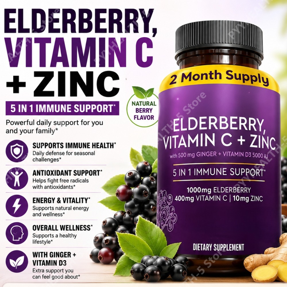 Elderberry Capsules with Vitam - Herbal Wellness Blend 评论和价格