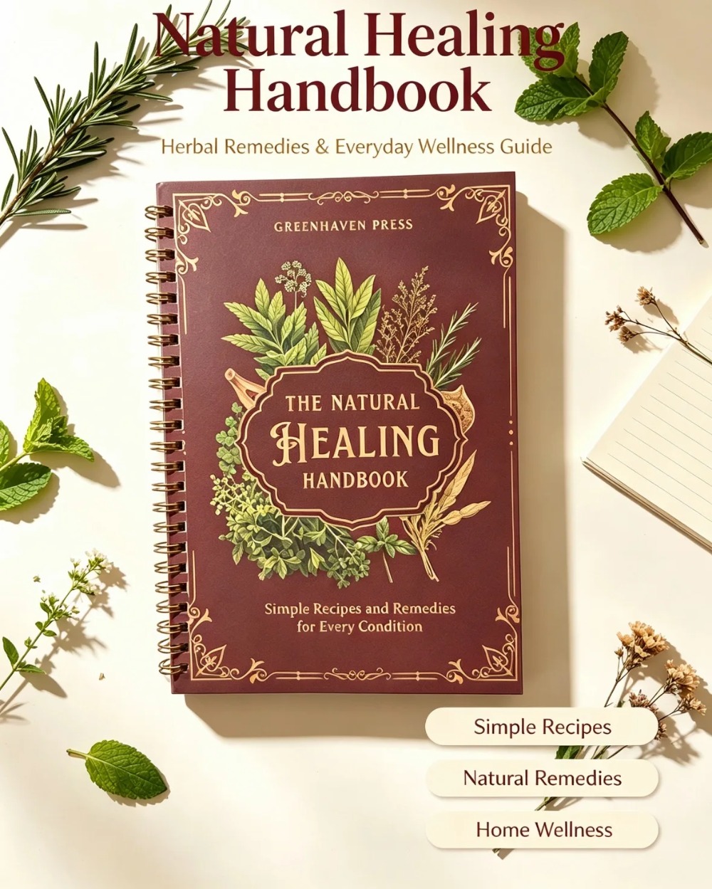The Natural Healing Handbook N - Herbal Wellness Remedy 评论和价格